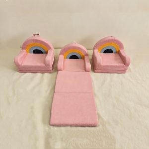 2 in 1 kids rainbow foldable sofa lounge