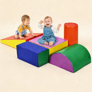 kids indoor play gym 5 piece soft foam climbing blocks