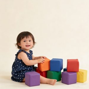 patchwork toddler foam block