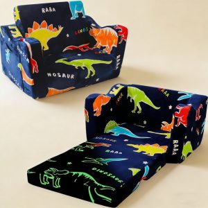 2 in 1 foldable toddler couch bed